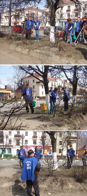 На уборку города Шумерля  вышли молодежные организации